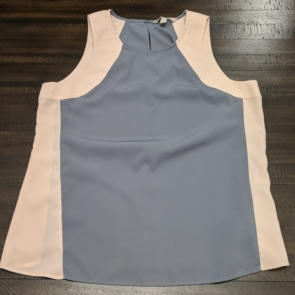 Pale pink grey sleeveless shirt